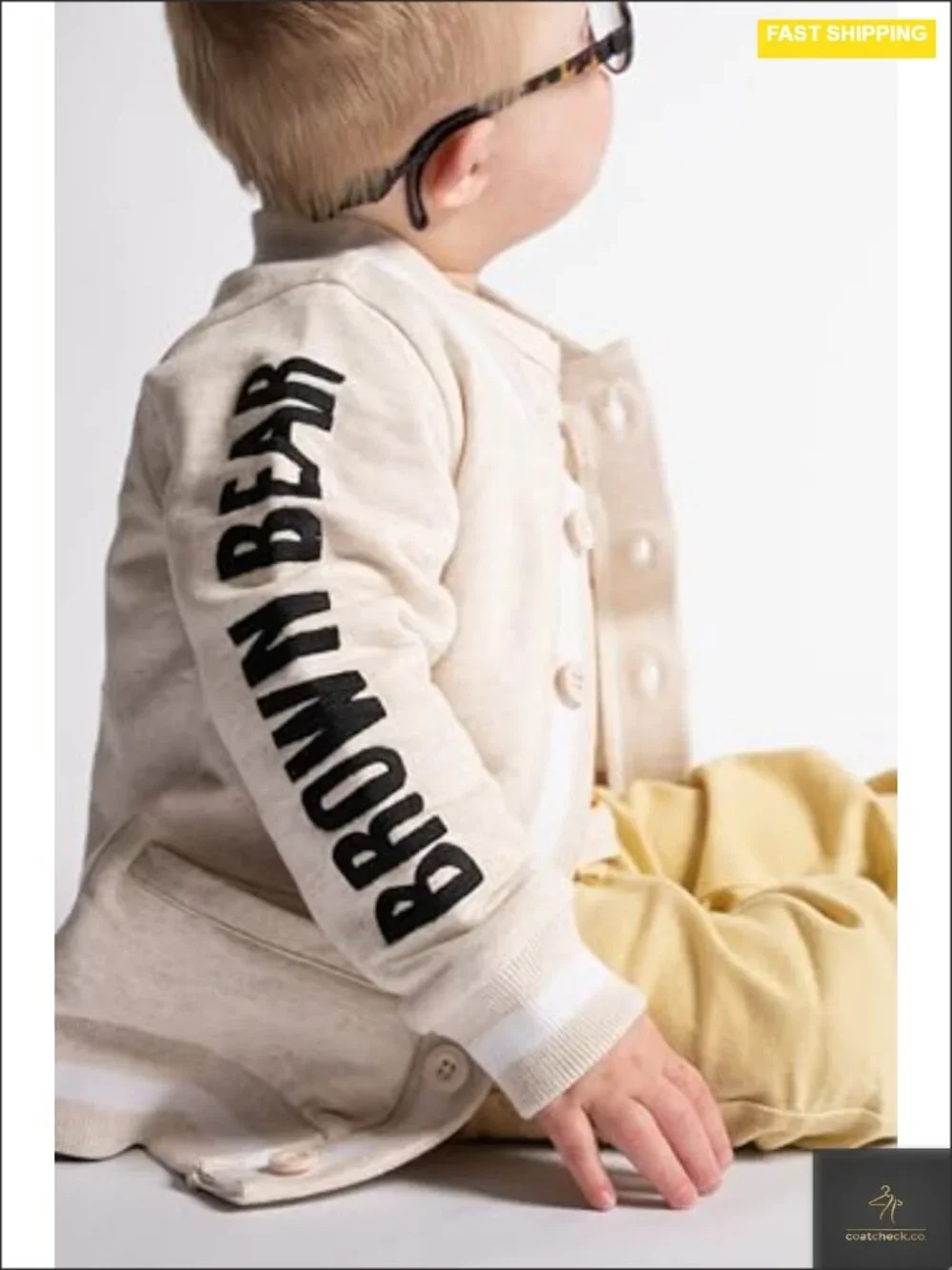 Organic Cotton Bomber Jacket for Baby Boys with Pockets